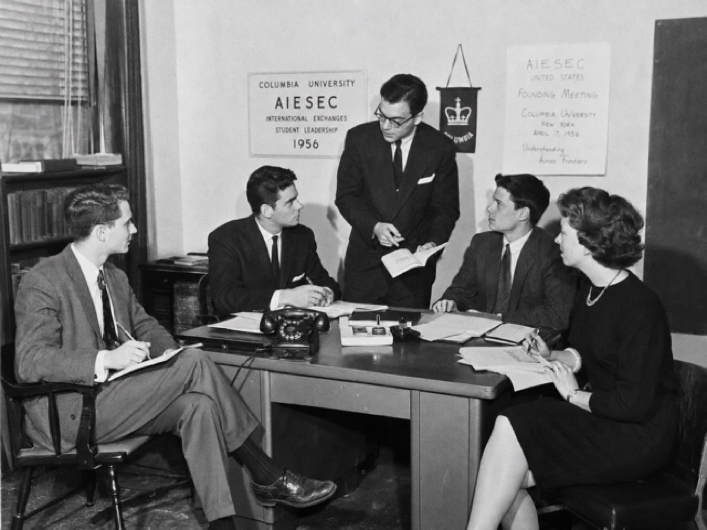 AIESEC founding meeting at Columbia University, 1956