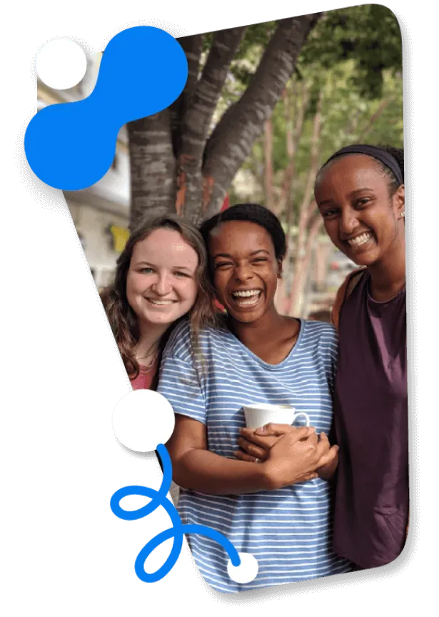 Volunteers smiling